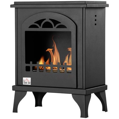 Rootz Bioethanol Freestanding Fireplace - Ventless Heater - Eco-Friendly Stove - 3 Hours Burn Time - 41cm x 25cm x 54cm