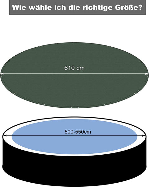 Rootz Ultimate Pool Cover - All-Season Pool Protector - Swimming Pool Tarp - Durable, Algae-Resistant, Easy Installation - Multiple Sizes Available