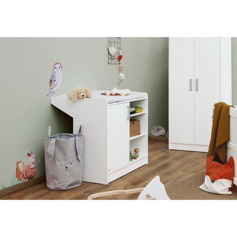 Rootz Viktoria Changing Unit - Nursery Dresser - Baby Change Table - Removable Attachment - 88cm x 75/44cm x 90cm