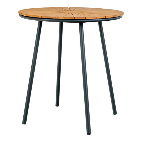 Rootz Cleveland Café Table - Outdoor Dining Table - Teak Wood Table - Rustic Charm - ø70cm x 74cm - Ideal for Patio & Balcony
