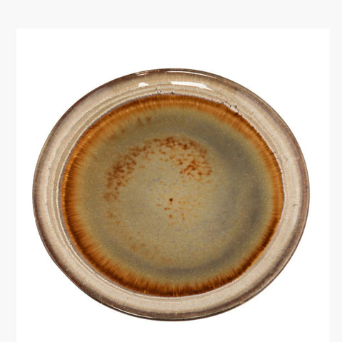 Rootz Comporta Salad Plate Set of 6 - Portuguese Ceramics - Chip-Proof Plates - Crackle Glaze Finish - 22cm x 22cm x 2.5cm