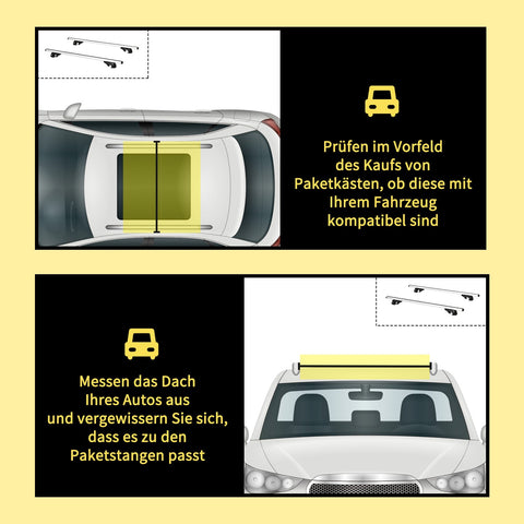 Rootz Lockable Car Carrier Bars - Roof Racks - Cargo Bars - Max 75kg Load - Aluminum - 125cm x 5.5cm x 7cm