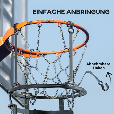Rootz Basketball Rebounder - Return System - 360° Rotating - Height Adjustable - Enhance Skills - 35.6L x 35.6W x 75.5H cm