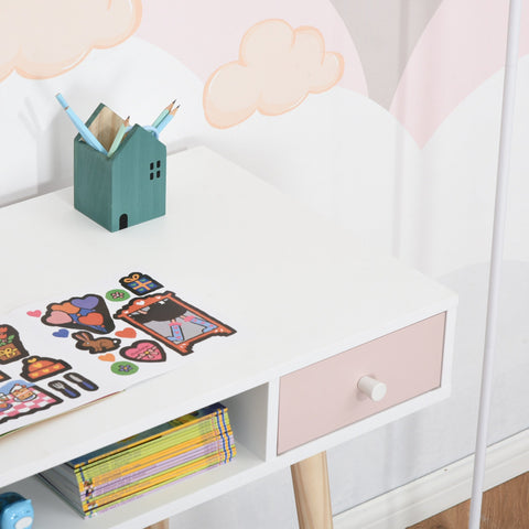 Rootz Children's Desk with Drawer - Kids Table - Multicolored Desk - Encourages Learning - 100 x 48 x 76.5 cm