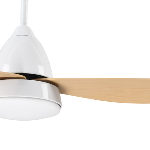 Rootz Ceiling Fan with LED Light - Quiet 6-Speed Fan - Remote Controlled - Energy Efficient - Ø122 x 45 cm
