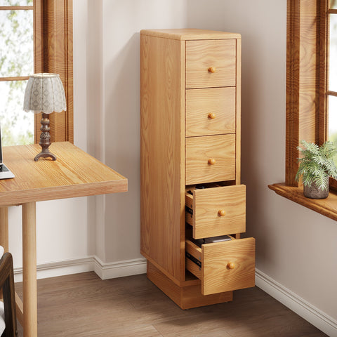 Rootz 5-Drawer Dresser - Chest of Drawers - Storage Cabinet - Ample Storage - 40cm D x 25cm W x 100cm H
