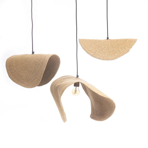 Rootz Lovalova Pendant Lamp - Natural Woven Light - Organic Hanging Light - Cosy Atmosphere - 28cm x 33cm x 61cm