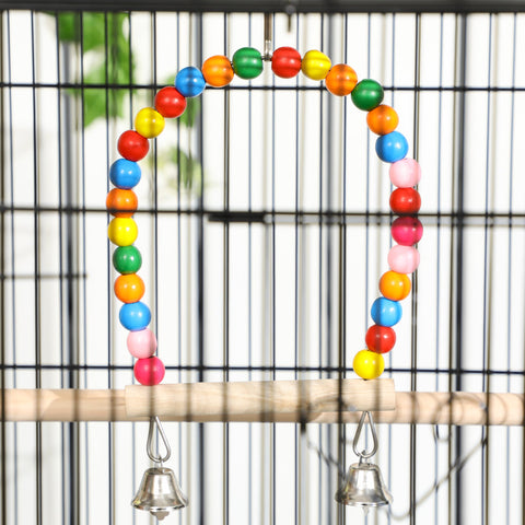Rootz Bird Cage on Wheels - Aviary - Parrot Enclosure - Easy Cleaning - 79 x 49 x 133 cm - Black