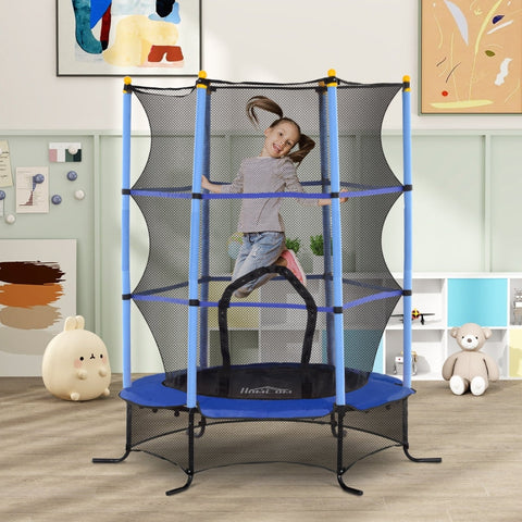 Rootz Children's Trampoline - Kids Bouncer - Jumping Exercise - Safety Net - Ø163cm x 190H cm - Indoor/Outdoor Fun