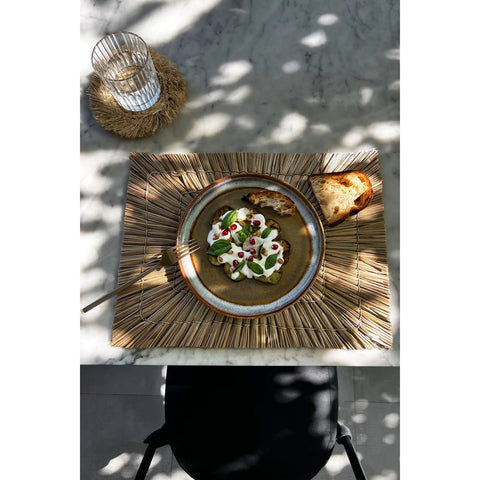 Rootz Comporta Salad Plate Set of 6 - Portuguese Ceramics - Chip-Proof Plates - Crackle Glaze Finish - 22cm x 22cm x 2.5cm