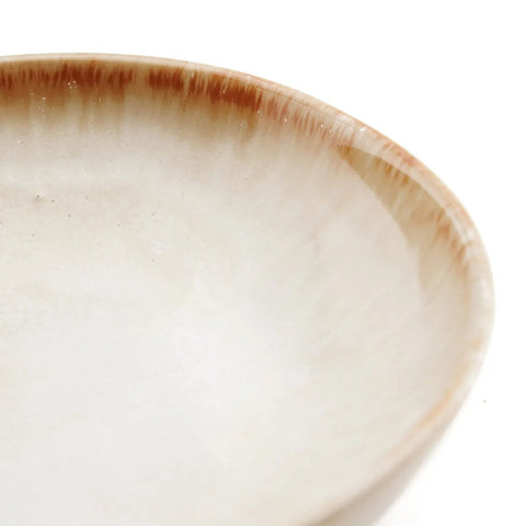 Rootz Cascais Small Bowl Plate Set - Dishware - Tableware - Chip-Proof - 16.5cm x 16.5cm x 3.5cm - Gold & White Ceramics