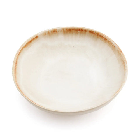 Rootz Cascais Small Bowl Plate Set - Dishware - Tableware - Chip-Proof - 16.5cm x 16.5cm x 3.5cm - Gold & White Ceramics