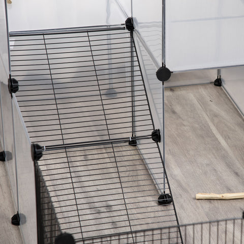 Rootz Small Animal Enclosure - DIY Modular Cage - Habitat - Customizable Design - 140cm x 70cm x 70cm - Ideal for Guinea Pigs, Rabbits, Chinchillas