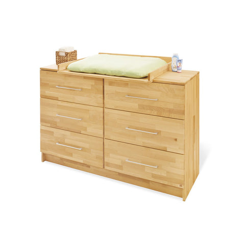 Rootz Nursery 'Natura' 3 Piece Set - Baby Furniture - Nursery Set - Solid Beechwood - Cot 144x77x80cm, Unit 140x78x101cm, Wardrobe 141x63x182cm