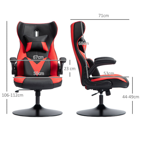 Rootz Gaming Chair - Swivel Chair - Ergonomic Rocking Chair - Adjustable Comfort - 67 x 71 x 112 cm