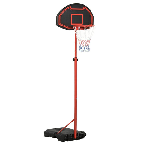 Rootz Basketball Stand - Outdoor Hoop - Weather-Resistant Backboard - Stable Base - Height-Adjustable - 73cm x 49cm x 194-249cm