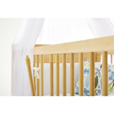 Rootz Nursery 'Natura' 3 Piece Set - Baby Furniture - Nursery Set - Solid Beechwood - Cot 144x77x80cm, Unit 140x78x101cm, Wardrobe 141x63x182cm