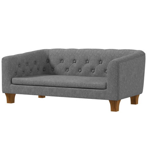 Rootz Dog Sofa - Pet Couch - Canine Lounge - Removable Cushion - Easy Clean - 96 x 60 x 42 cm Grey