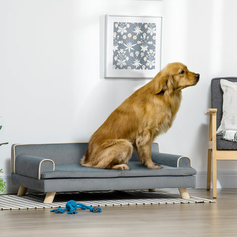 Rootz Scandinavian Sofa for Pets - Dog Couch - Cat Bed - Soft Cushion - 100 x 62 x 32 cm