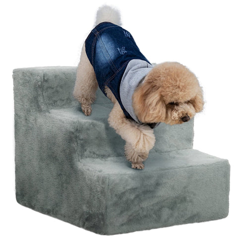 Rootz Cat Staircase - Pet Steps - Animal Ramp - Back & Joint Support - 46cm x 35cm x 35cm