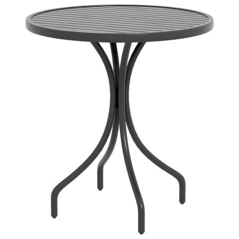 Rootz Round Garden Table - Bistro Table - Outdoor Patio Table - Galvanized Steel, Water Drainage - Dia. 66cm x 71.5cm