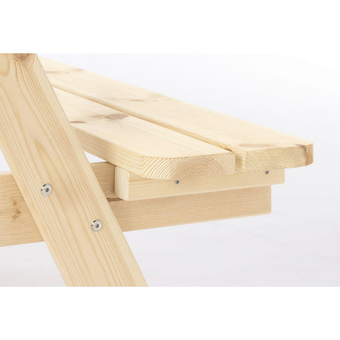 Rootz Children's Picnic Bench - Kids Outdoor Table - Solid Wood Bench - Natural Finish - 118cm x 119cm x 65cm