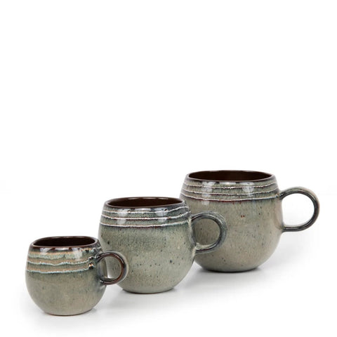 Rootz The Comporta Mug Set of 6 - Ceramic Mugs - Stoneware Cups - Chip-Proof - 8.5cm x 8cm x 8.5cm