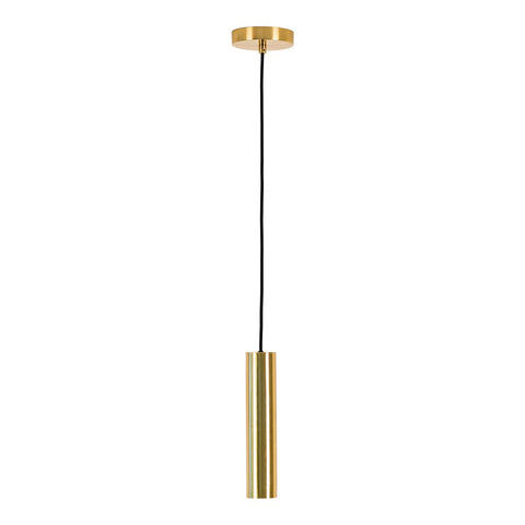 Rootz Paris Pendant Light - Modern Ceiling Light - Industrial Pendant Lamp - Brass Finish - 6x6x28 cm