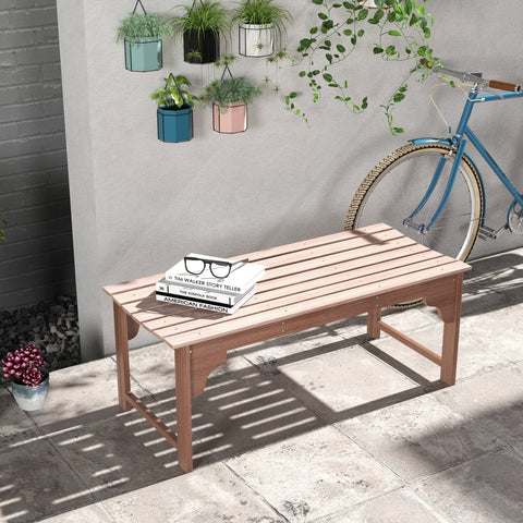 Rootz 2-Seater Wooden Bench - Garden Bench - Outdoor Seating - Weatherproof Varnish - 115L x 50W x 45H cm