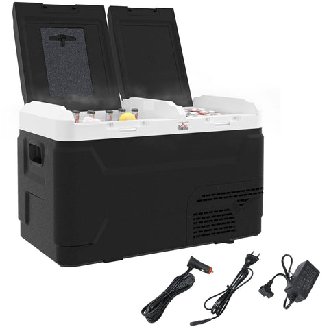Rootz 2 Zone Portable Electric Cooler - Car Refrigerator - Travel Cooler - Stay Cool Anywhere - 67.3cm x 40.9cm x 46.6cm