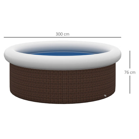 Rootz Inflatable Pool - Family Pool - Quick Setup Pool - Durable 1000D PVC - Spacious Design - Easy Maintenance - Ø300 x 76H cm