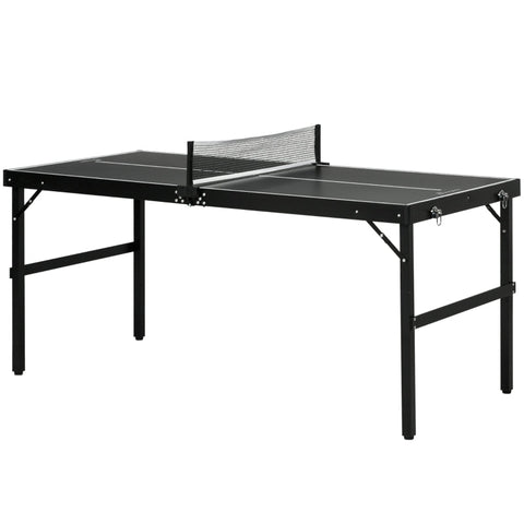 Rootz Compact Table Tennis Table Set - Mini Ping Pong Table - Portable Table Tennis - Rust-Proof Aluminum - Ideal for Small Spaces - 152cm x 76cm x 72cm