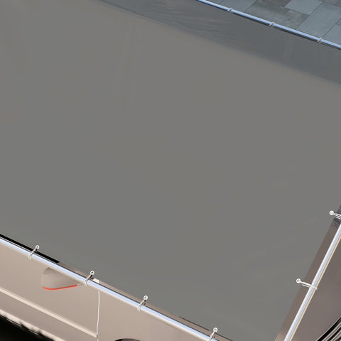 Rootz Car Shelter Replacement Tarpaulin - Cover - Polyethylene Sheet - UV Resistant - 586cm x 296cm - Includes 48 Bungee Balls