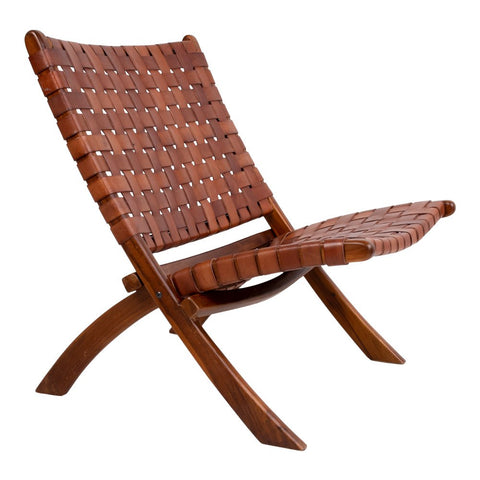 Rootz Perugia Folding Chair - Foldable Seat - Teak Wood Seating - Portable & Stylish - 66x74x73 cm