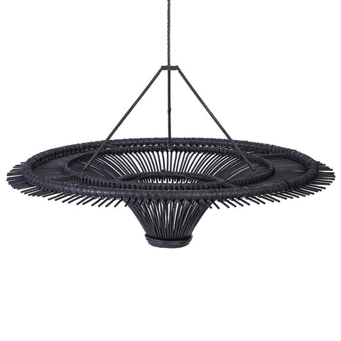 Rootz Sky Pendant Lamp - Ceiling Light - Rattan Masterpiece - Enhances Interior - 150cm x 150cm x 40cm