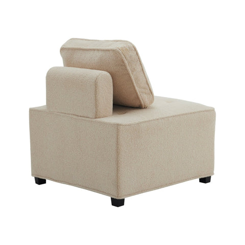 Rootz Modular Living Room Sofa - Sectional Couch - Comfy Seating - Breathable Teddy Velvet - 76cm x 73cm x 76cm