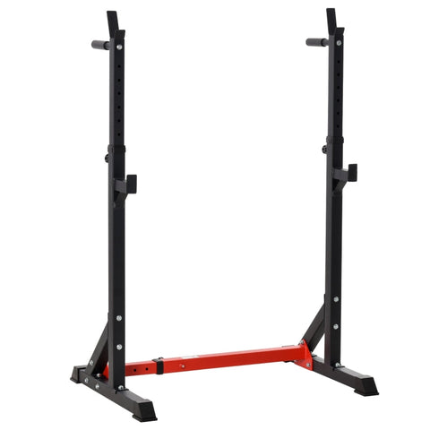 Rootz Adjustable Barbell Rack - Weightlifting Stand - Gym Equipment - Supports 150kg - 77-122W x 66D x 121-171H cm
