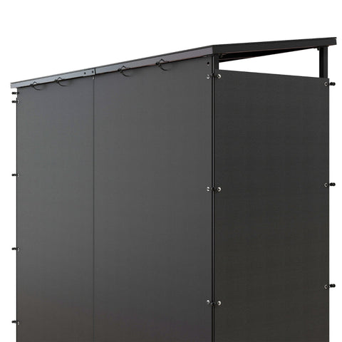 Rootz Firewood Rack - Log Holder - Wood Storage - Supports 2000 kg - Weatherproof Cover - 185cm x 62cm x 184cm