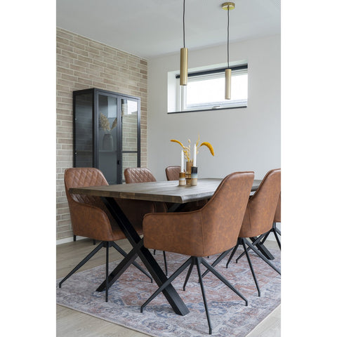 Rootz Paris Pendant Light - Modern Ceiling Light - Industrial Pendant Lamp - Brass Finish - 6x6x28 cm