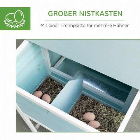 Rootz Chicken Coop - Winterproof Poultry House - Easy to Clean Hen House - Spacious and Secure - 193cm x 78cm x 115cm - Fir Wood Construction