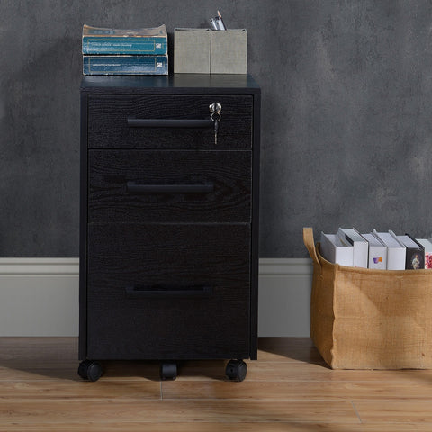 Rootz Office Storage Cabinet - Filing Cabinet - Mobile Office Storage - Lockable Drawer - 39.2L x 40W x 65.4H cm - Perfect Organization Solution
