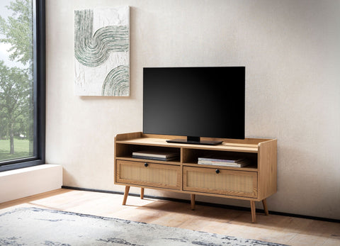 Rootz Modern TV Unit - Media Console - Entertainment Center - Space-Saving Design - 120cm x 56cm x 39cm