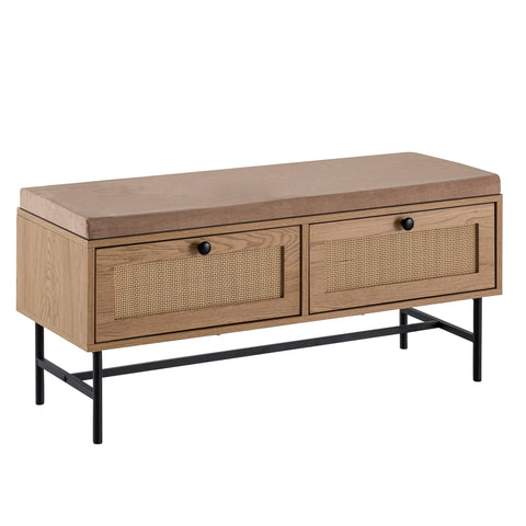 Rootz Modern Coat Bench - Storage Seat - Entryway Organizer - Spacious Drawers - 100cm x 48cm x 38cm