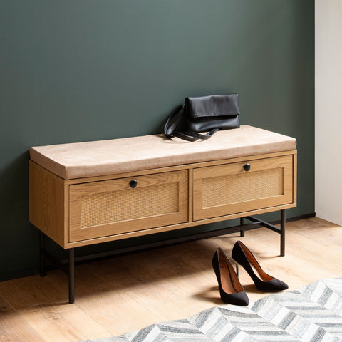 Rootz Modern Coat Bench - Storage Seat - Entryway Organizer - Spacious Drawers - 100cm x 48cm x 38cm