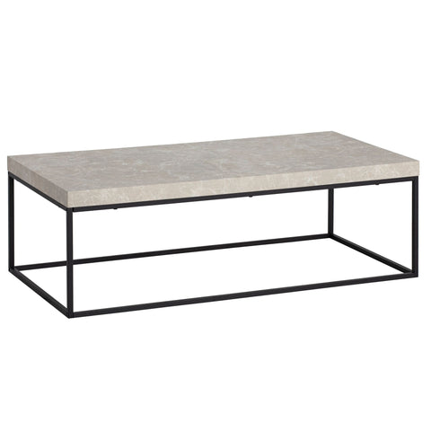 Rootz Simple Coffee Table - Modern Table - Large Shelf Table - Robust Metal Frame - 120cm x 60cm x 38cm
