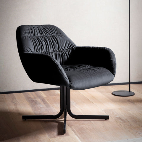 Rootz Cozy Lounge Chair - Modern Armchair - Velvet Seating - Supports Up to 120kg - 64cm x 74cm x 68cm