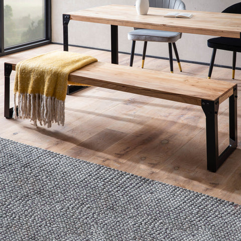 Rootz Massive Dining Bench - Industrial Seating - Rustic Wooden Bench - Unique Style - Handcrafted - 180cm x 40cm x 45cm