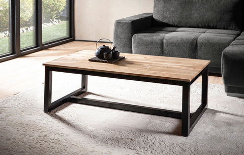 Rootz Large Coffee Table - Modern Industrial Coffee Table - Rectangular Table - Unique Handcrafted Design - 110cm x 60cm x 40cm