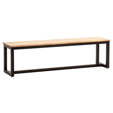 Rootz Massive Dining Bench - Loft Style Furniture - Solid Wood Bench - Unique Design - Fits Up to 3 People - 160cm x 40cm x 45cm