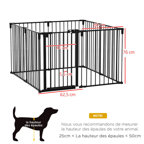 Rootz Pet Barrier Safety Fence - Dog Enclosure - Modular Park - No Drilling Required - 482.5cm x 76cm